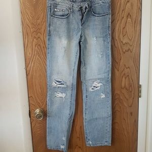 Converse One Star distressed jeans